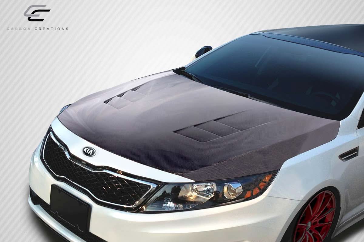 2011-2015 Kia Optima TS-1 Style Hood - Carbon Fiber