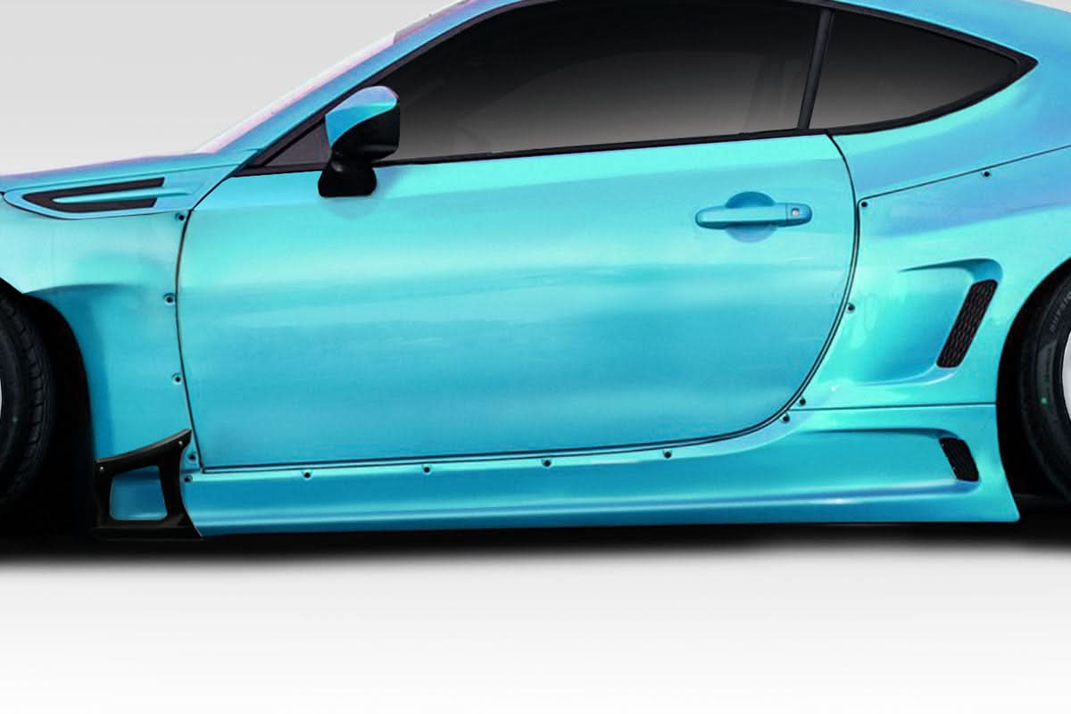 2013-2020 Toyota 86 GT500 V3 Style Wide Body Side Skirts - FRP