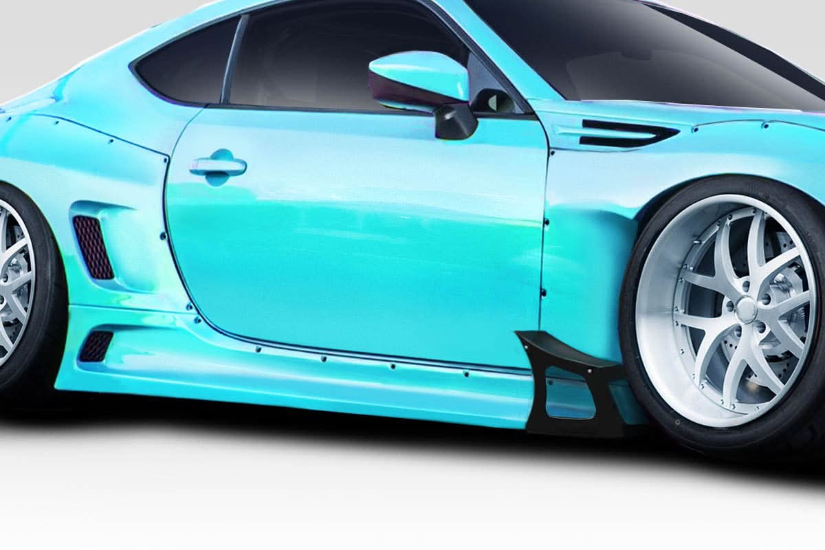 2013-2020 Toyota 86 GT500 V3 Style Wide Body Side Skirts - FRP
