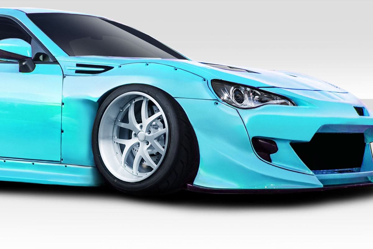 2013-2020 Toyota 86 GT500 V3 Style Wide Body Front Fenders - FRP