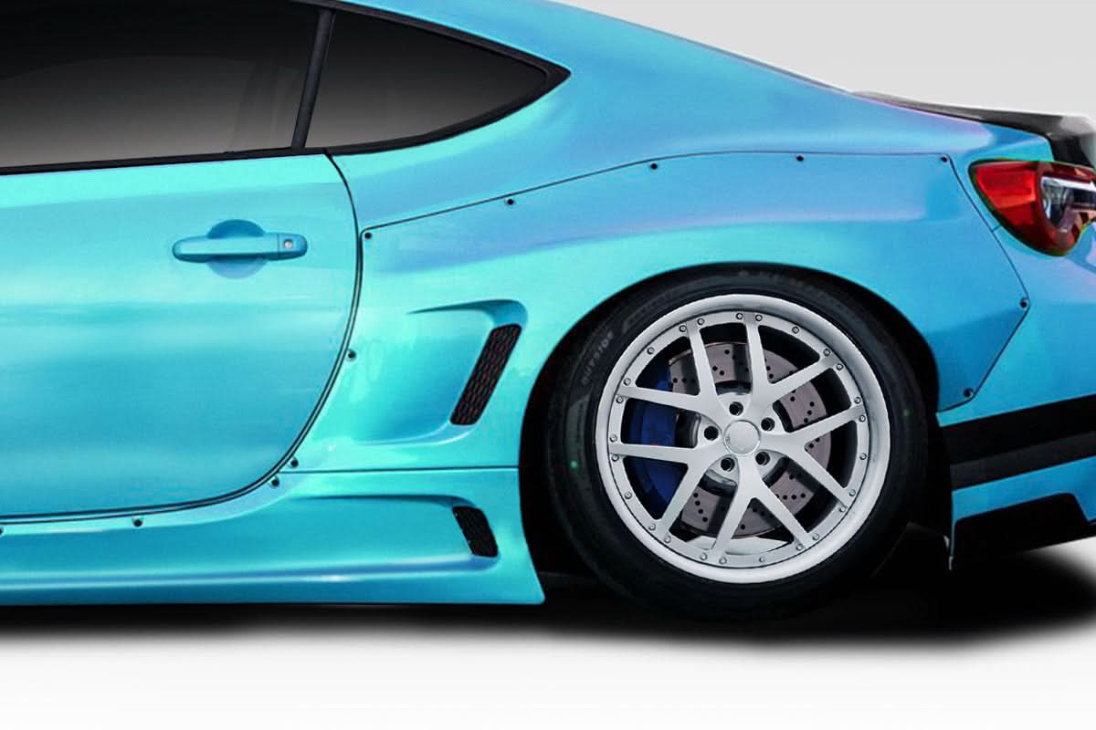 2013-2020 Toyota 86 Wide Body GT500 V3 Style Rear Fender Flares - FRP