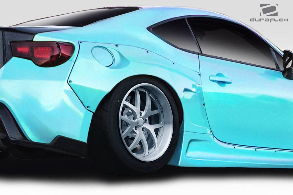 2013-2020 Toyota 86 Wide Body GT500 V3 Style Rear Fender Flares - FRP