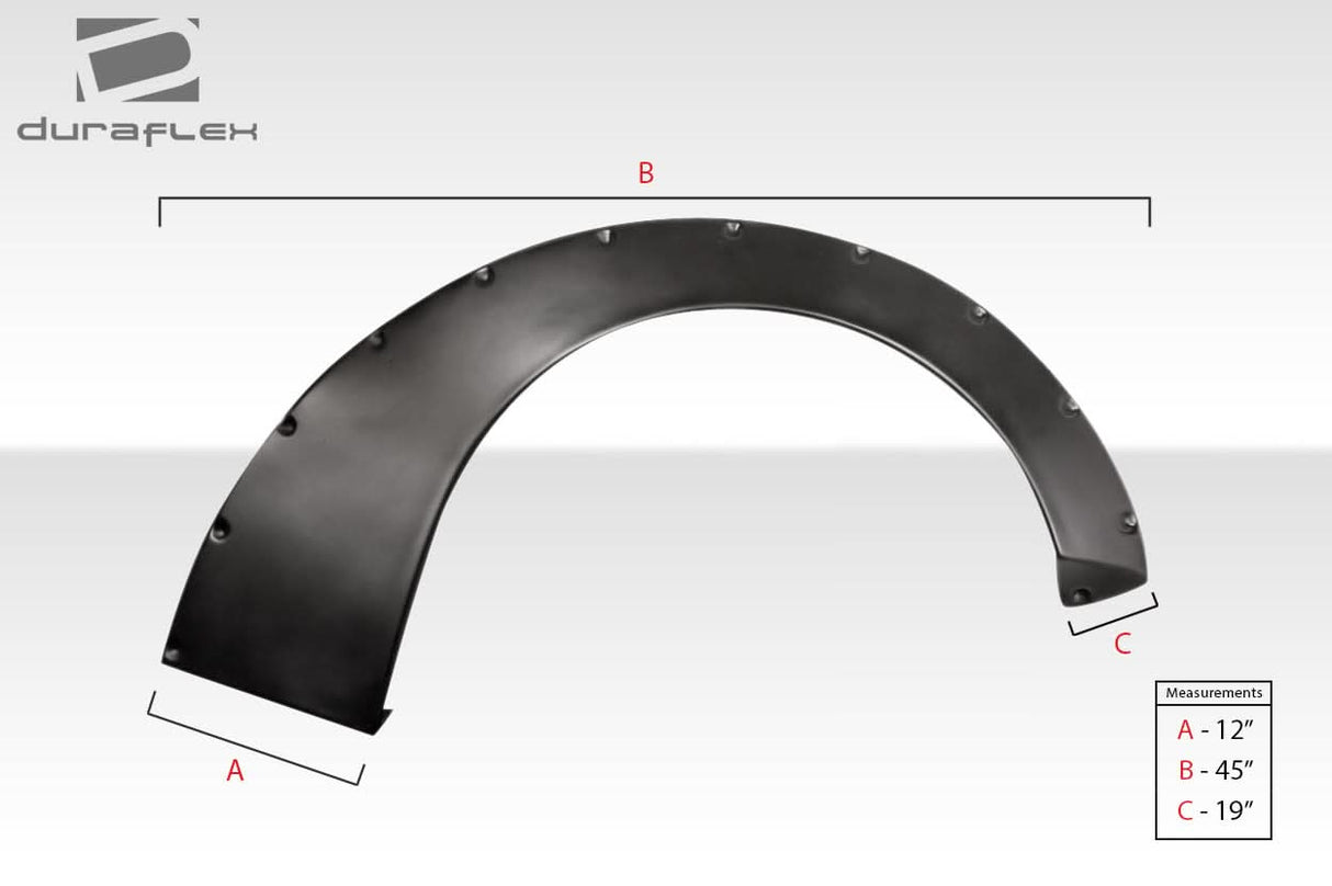 Universal Slider V2 Style Fender Flares 2 Piece - FRP
