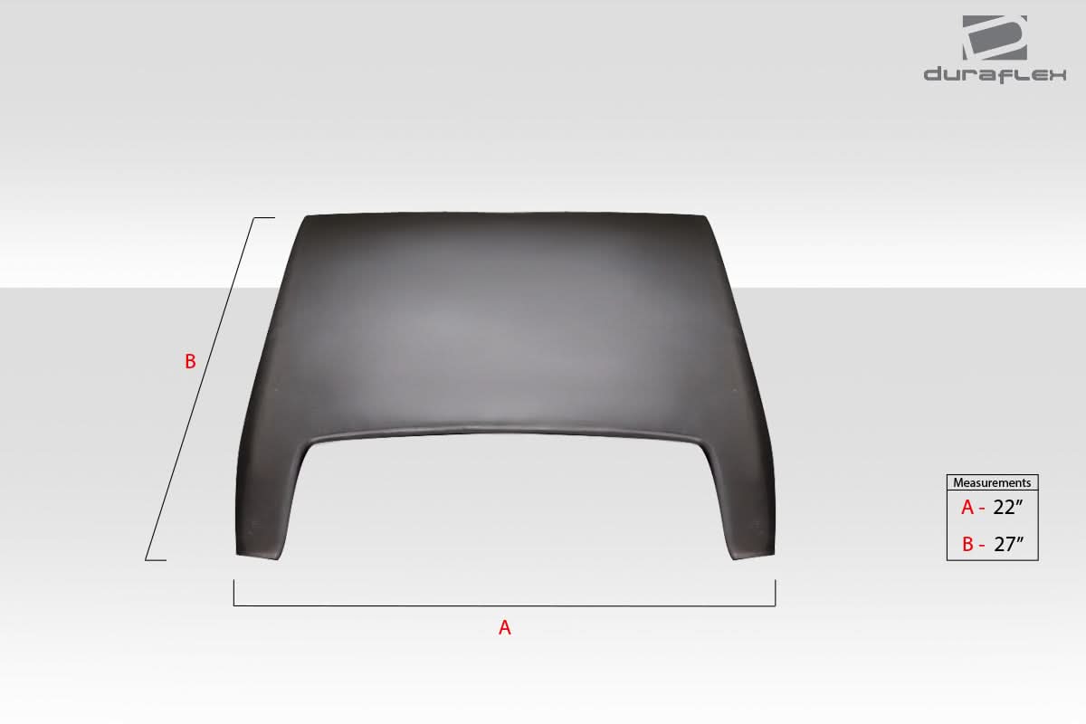 Universal Ram Air Type 6 Style Hood Scoop - 1 Piece - FRP
