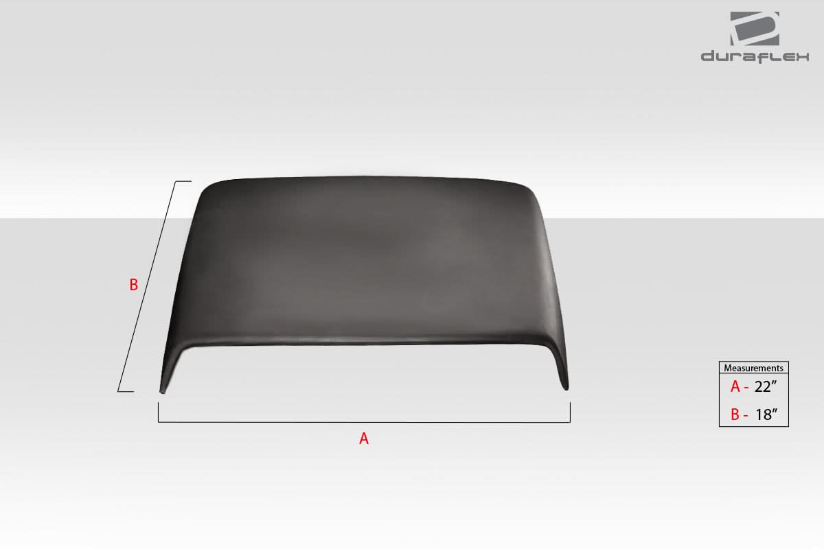 Universal Ram Air Type 3 Style Hood Scoop - 1 Piece - FRP