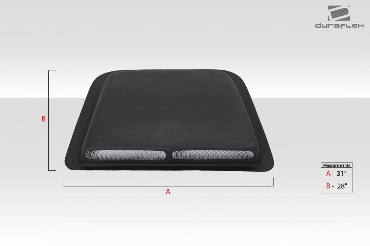 Universal MPR Style 6 Hood Scoop - 1 Piece - FRP
