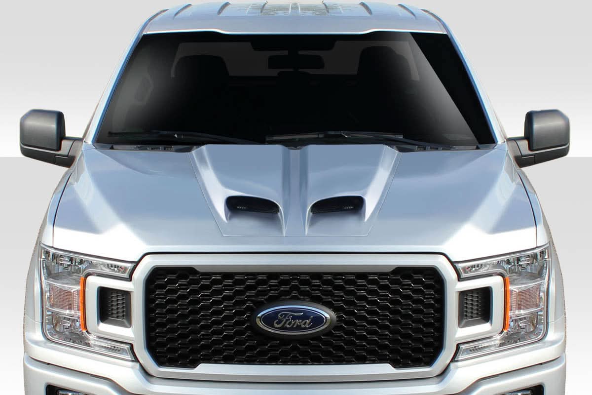 Universal Feed Dual Ram Air Hood Scoop - 1 Piece - FRP