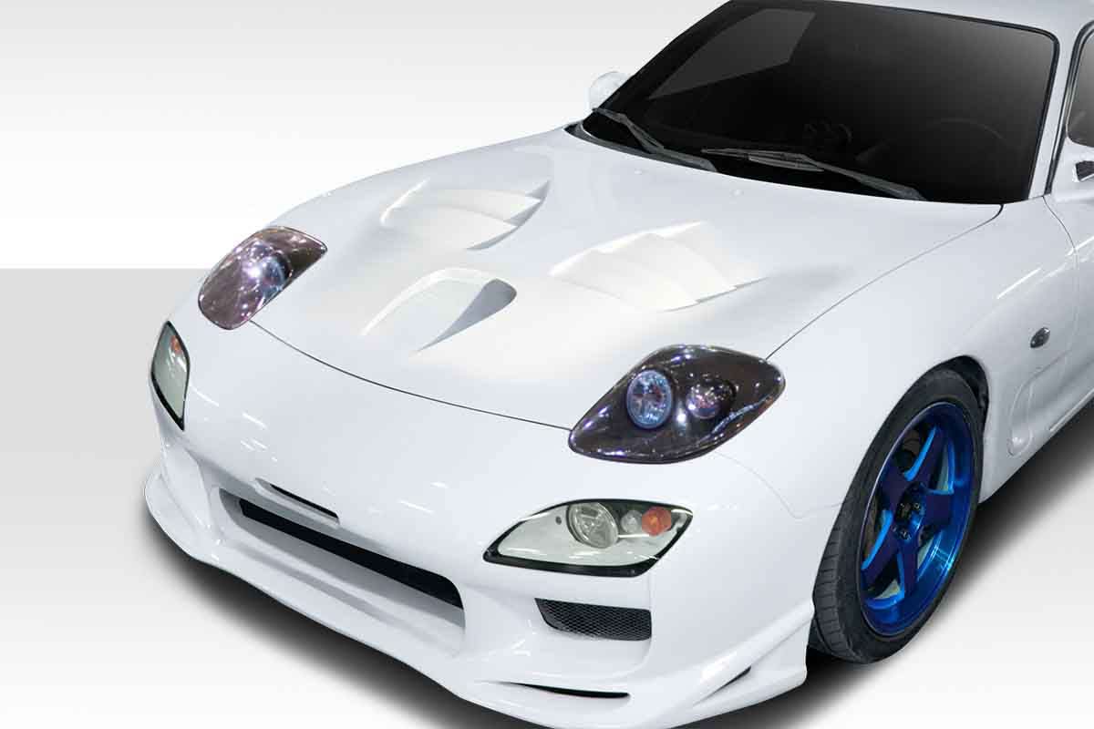 1993-1997 Mazda RX-7 Scooter Style Hood - 1 Piece - FRP