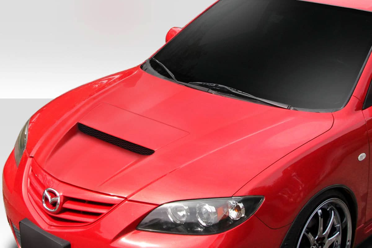 2004-2008 Mazda 3 M-Speed Style Hood - 1 Piece - FRP