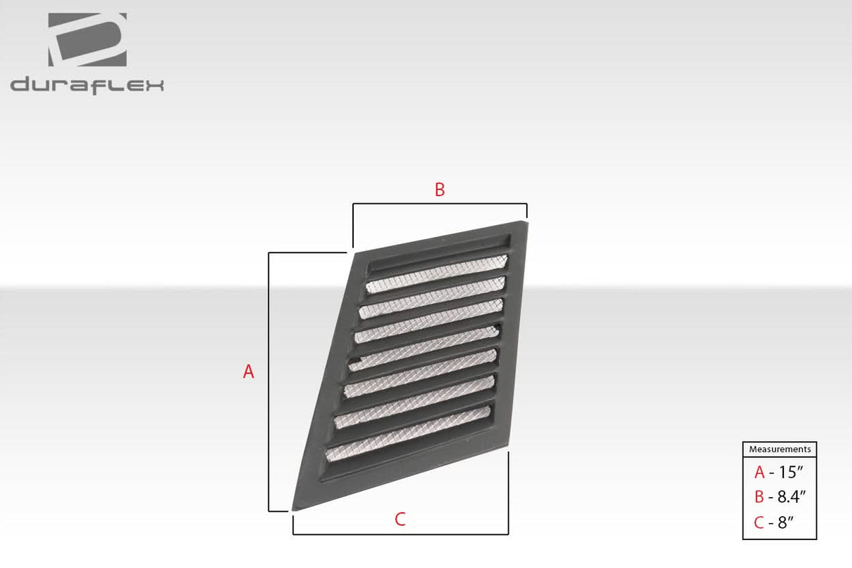 Universal Trackstar 1 Style Hood Vents - 3 Piece - FRP