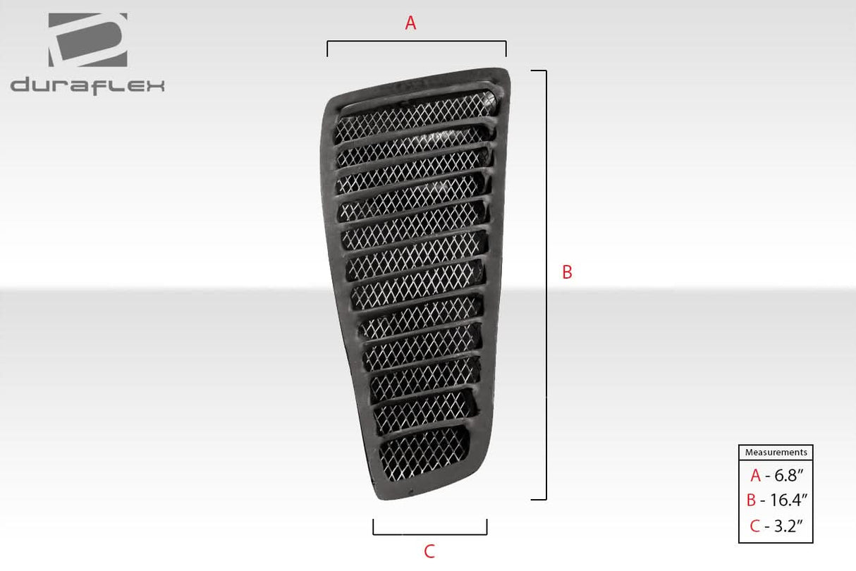 Universal Trackstar 3 Style Hood Vents - 3 Piece - FRP