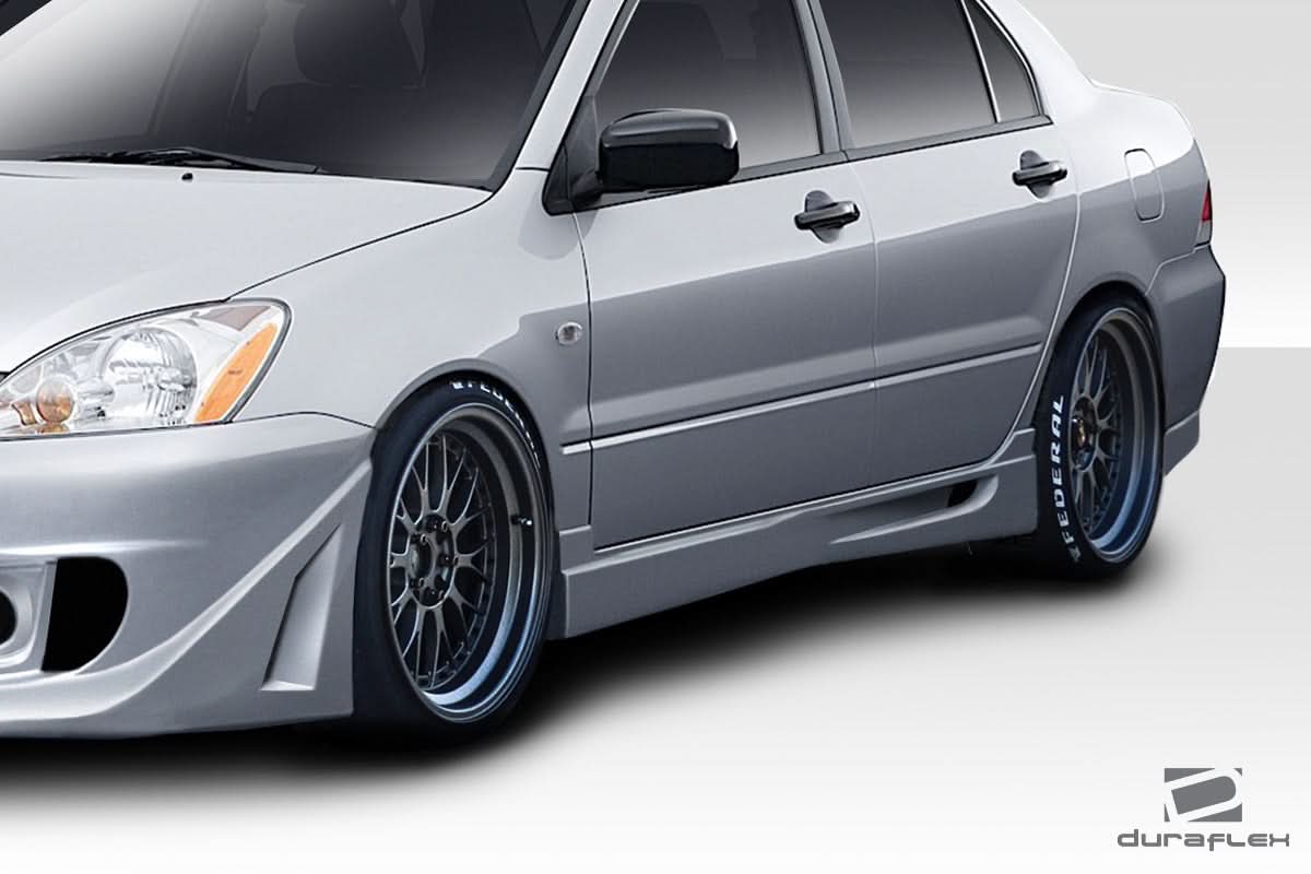 2002-2007 Mitsubishi Lancer Trackstar Style Side Skirts - FRP