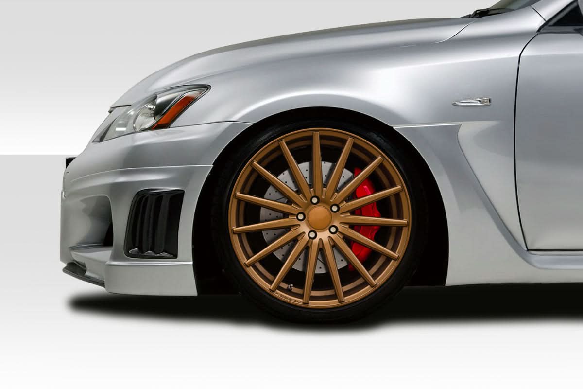 2008-2014 Lexus IS-F W-1 Style Front Fenders - 2 Piece - FRP