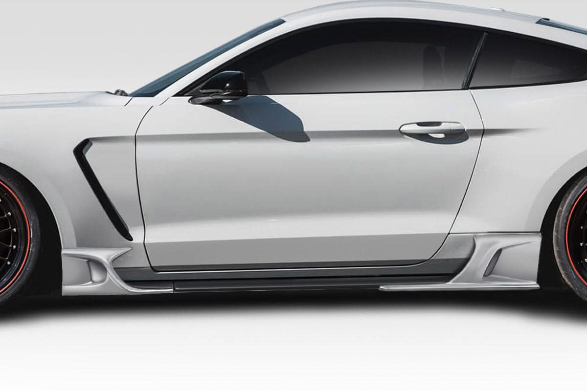 2015-2023 Ford Mustang KT Style Side Skirt Rocker Panel Add-Ons - FRP