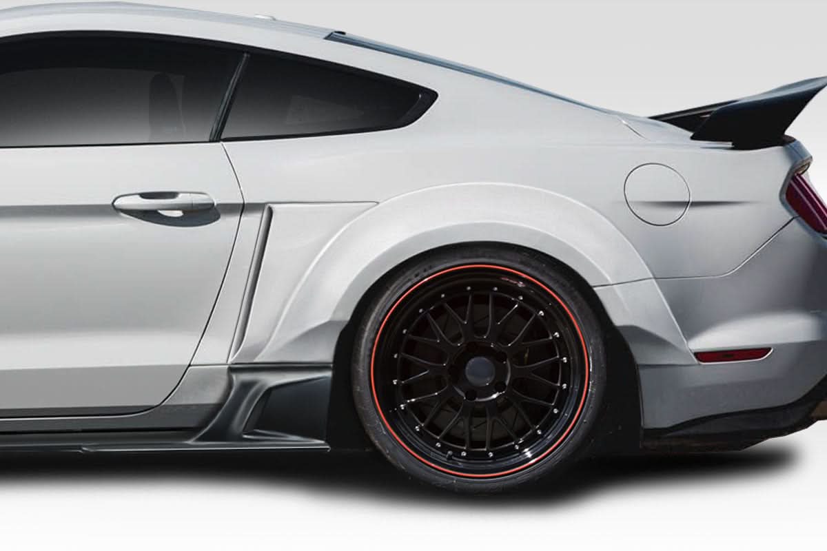 2015-2023 Ford Mustang KT Style Wide Body Rear Fender Flares - FRP