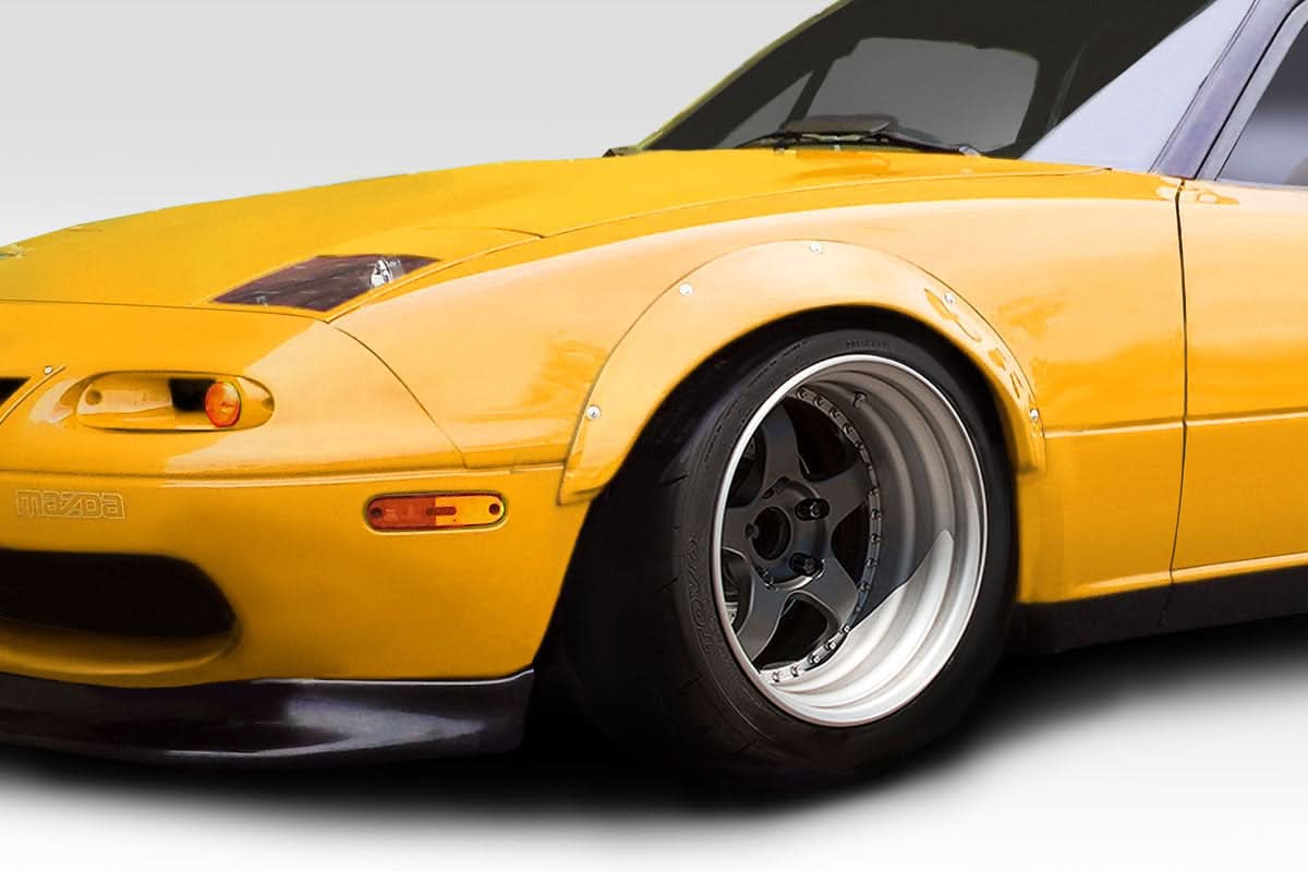 1990-1997 Mazda Miata Rocket Style Wide Body Front Fender Flares - FRP