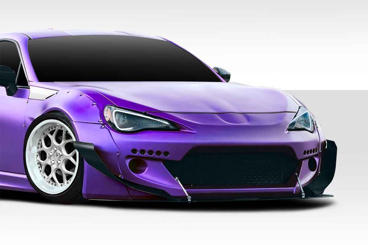 2013-2020 Toyota 86 GT500 V2 Style Canards - 6 Piece - FRP
