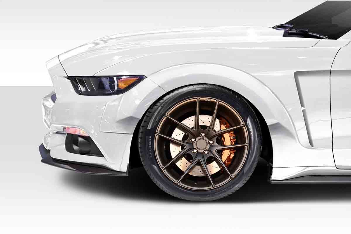 2015-2017 Ford Mustang KT Wide Body Look Front Fender Flares - 4 Piece