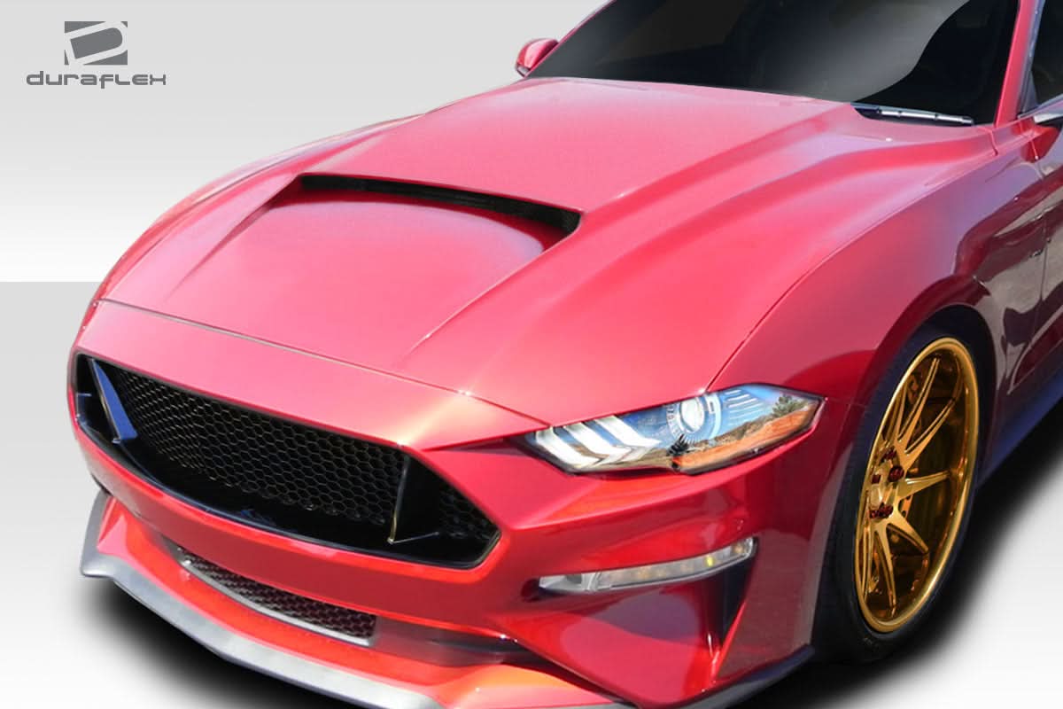2018-2023 Ford Mustang CVX Style Hood - 1 Piece - FRP