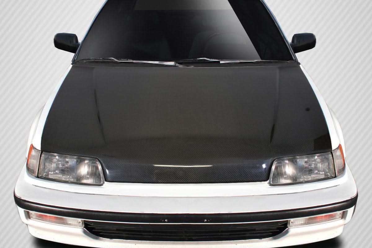 1988-1991 Honda Civic HB CR-X SiR Look Hood - Carbon Fiber
