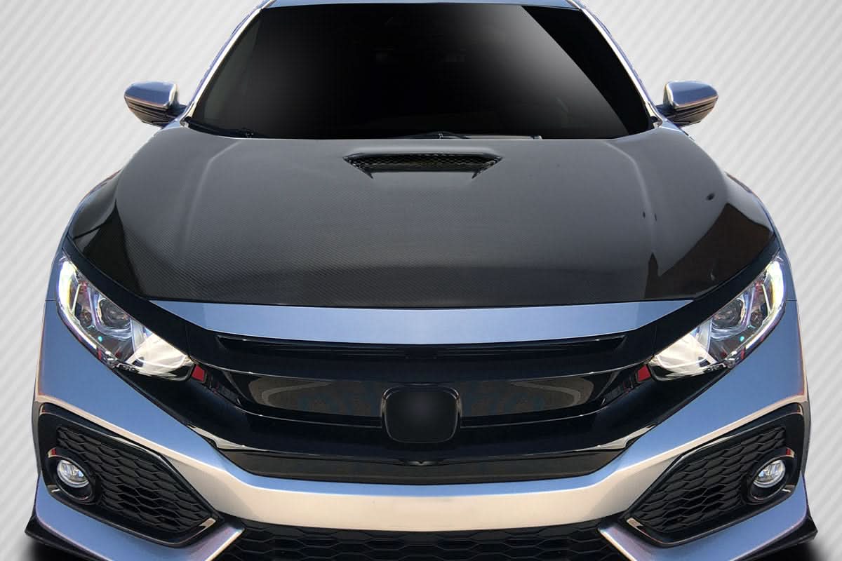 2017-2021 Honda Civic Type R OEM Look Hood - Carbon Fiber