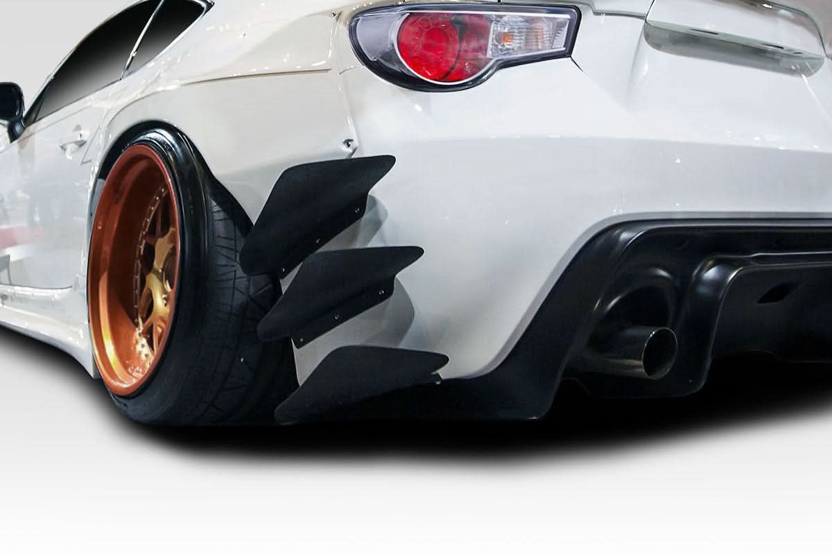 2013-2020 Toyota 86 GT500 V3 Style Rear Bumper Canards 6 Piece - FRP