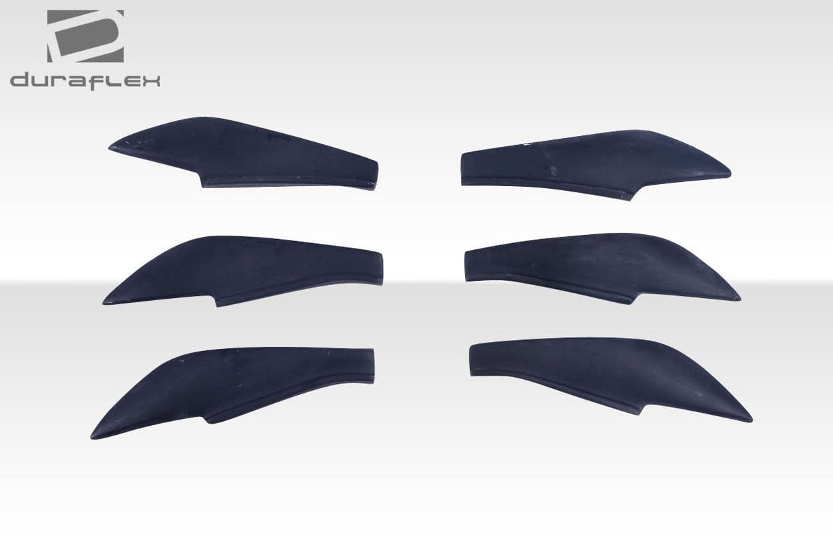 2013-2020 Toyota 86 GT500 V3 Style Rear Bumper Canards 6 Piece - FRP