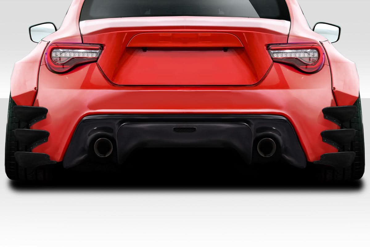 2013-2020 Toyota 86 GT500 V3 Style Rear Bumper Canards 6 Piece - FRP