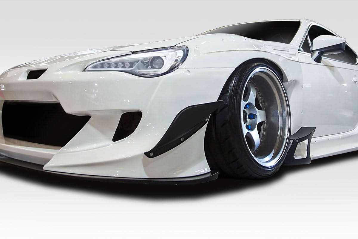 2013-2020 Toyota 86 GT500 V3 Style Front Bumper Canards 2 Piece - FRP
