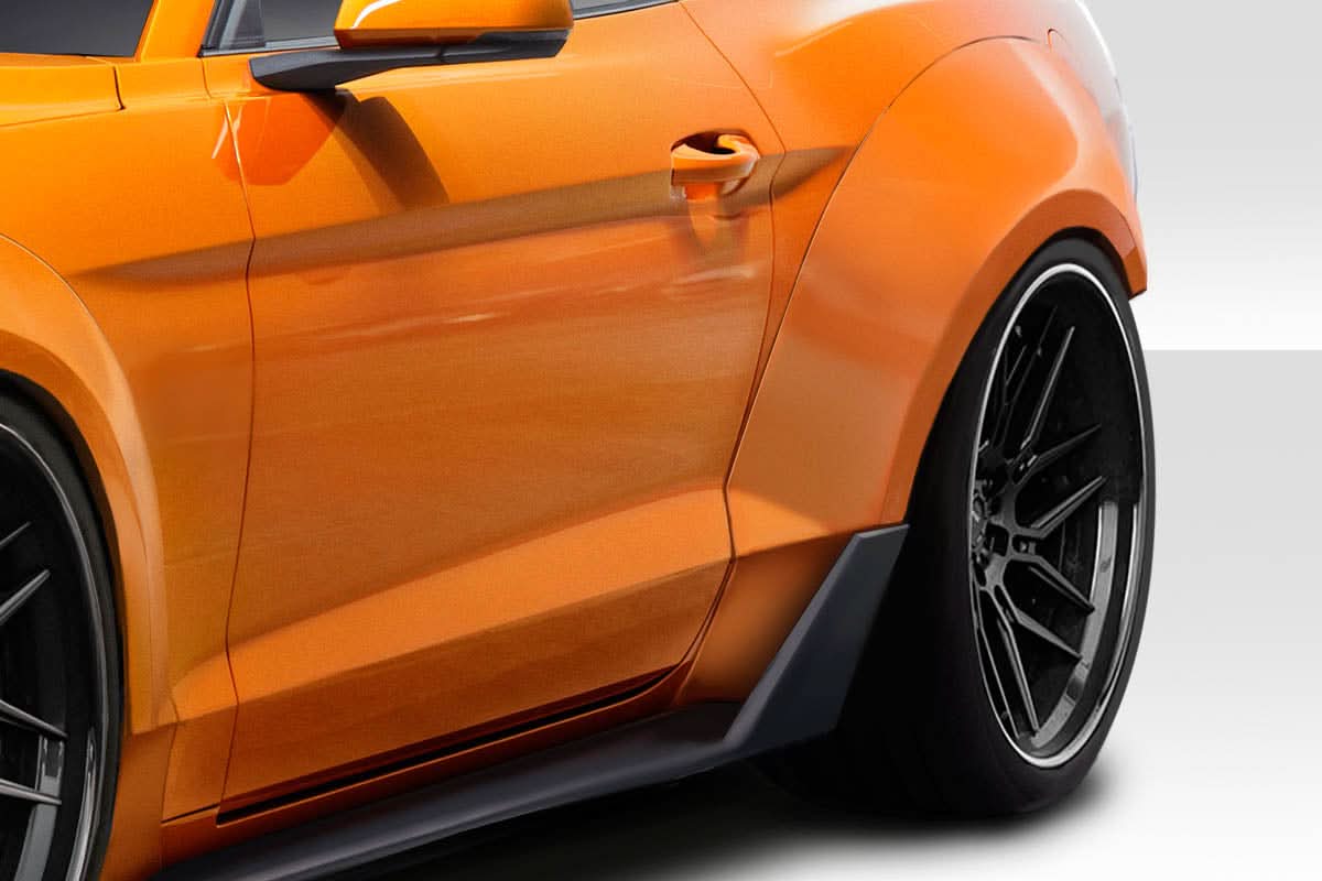 2015-2023 Ford Mustang Grid Style Wide Body Rear Fender Flares - Polyurethane