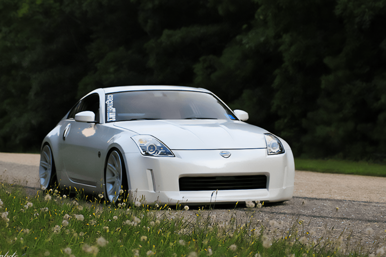 Nissan Fairlady 350z Black INGS Look Front Bumper Lip (2002 - 2008) - K2 Industries