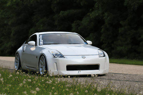 Nissan Fairlady 350z Black INGS Look Front Bumper Lip (2002 - 2008) - K2 Industries