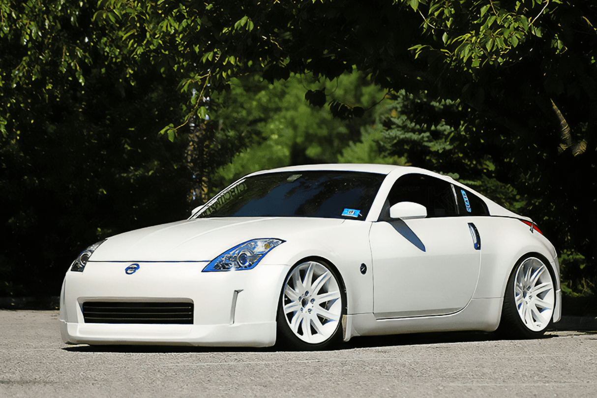Nissan Fairlady 350z Black INGS Look Front Bumper Lip (2002 - 2008) - K2 Industries