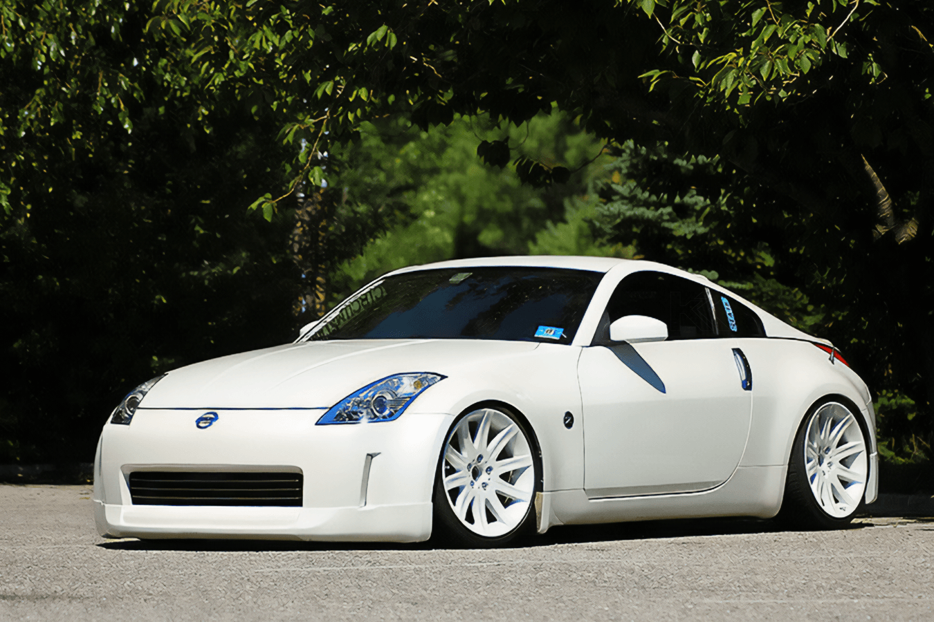 Nissan Fairlady 350z Black INGS Look Front Bumper Lip (2002 - 2008) - K2 Industries