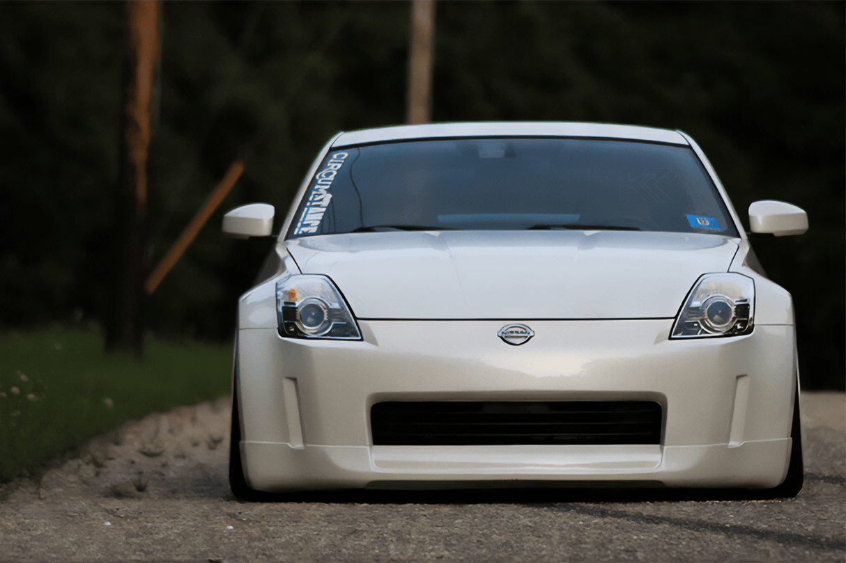 Nissan Fairlady 350z Black INGS Look Front Bumper Lip (2002 - 2008) - K2 Industries