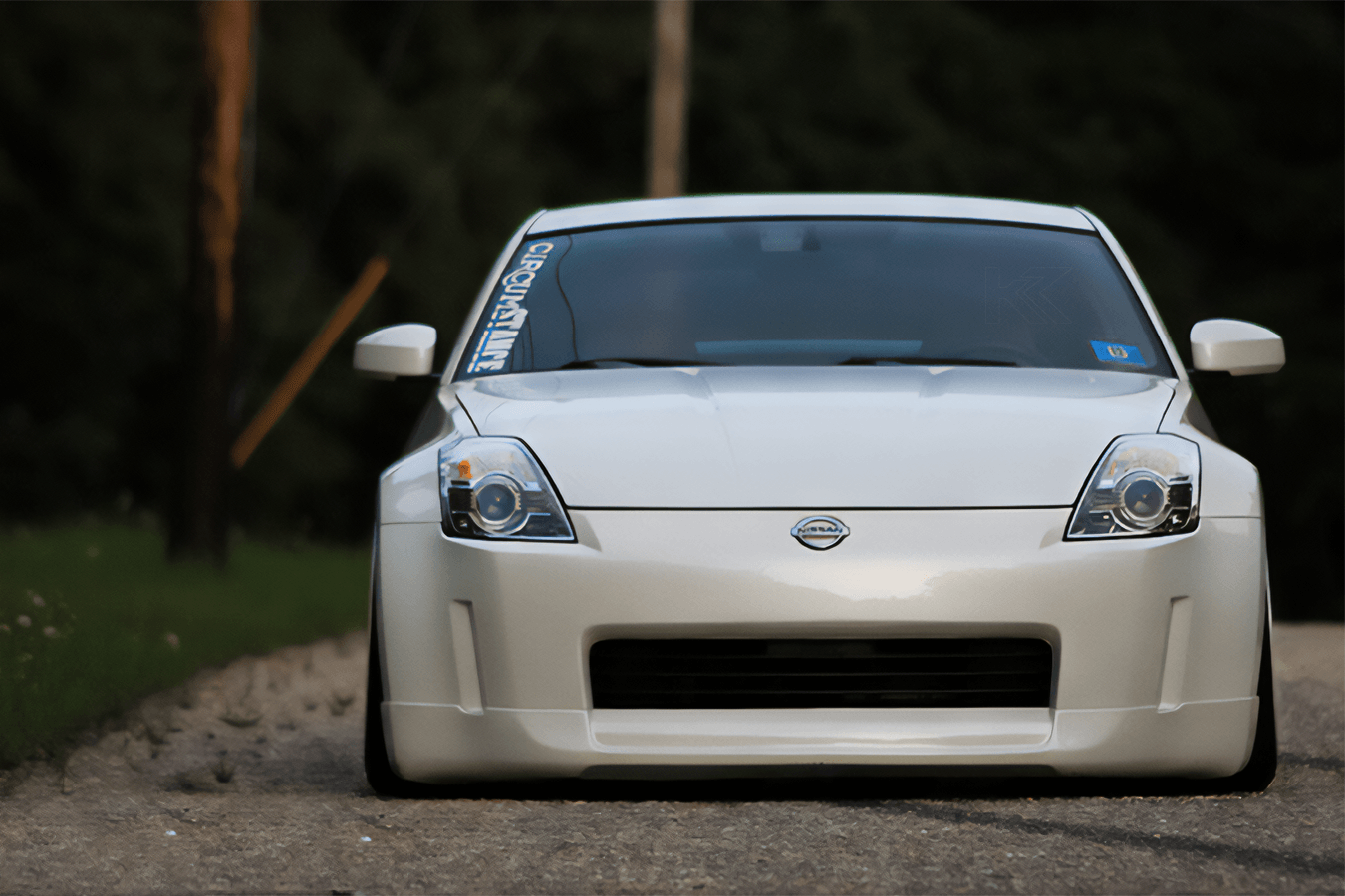 Nissan Fairlady 350z Black INGS Look Front Bumper Lip (2002 - 2008) - K2 Industries
