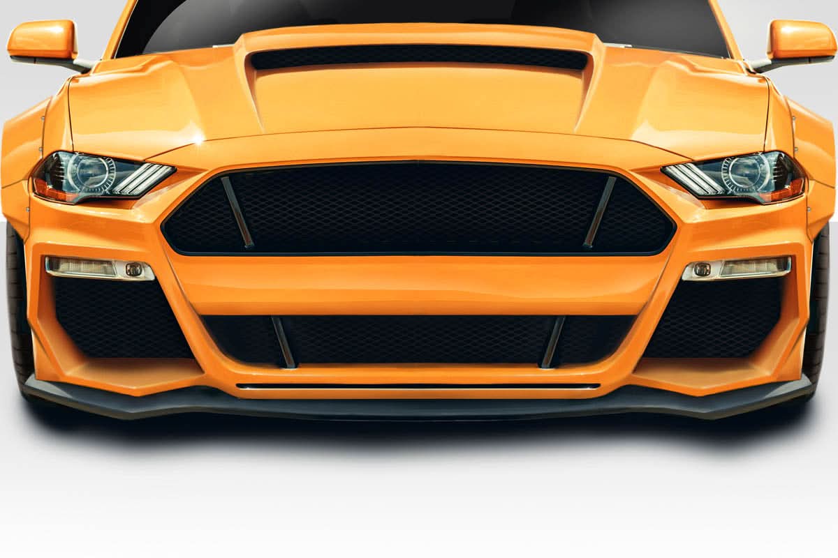 2018-2023 Ford Mustang Grid Style Front Lip Under Spoiler - FRP