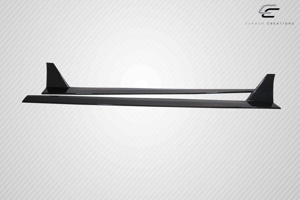 2015-2023 Ford Mustang Grid V2 Style Side Skirts - Carbon Fiber