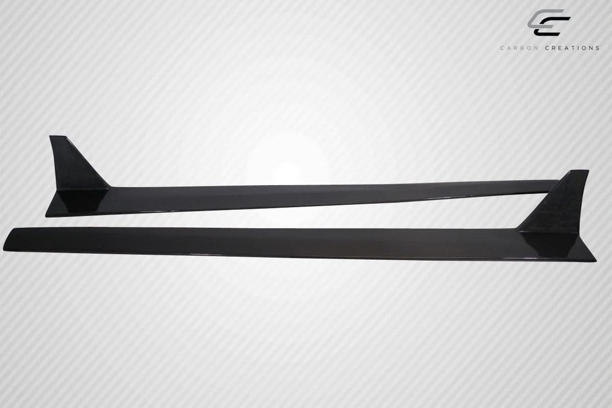2015-2023 Ford Mustang Grid V2 Style Side Skirts - Carbon Fiber