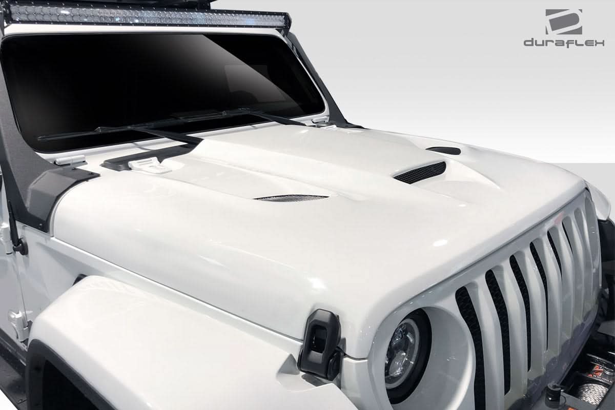 2018-2025 Jeep Wrangler JL Gladiator JT Hellcat Look Hood - FRP