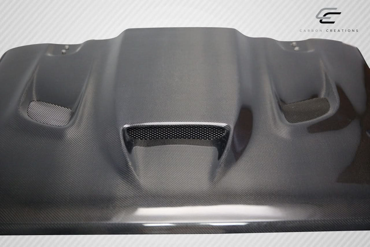 2018-2025 Jeep Wrangler JL Gladiator JT Hellcat Look Hood - Carbon Fiber