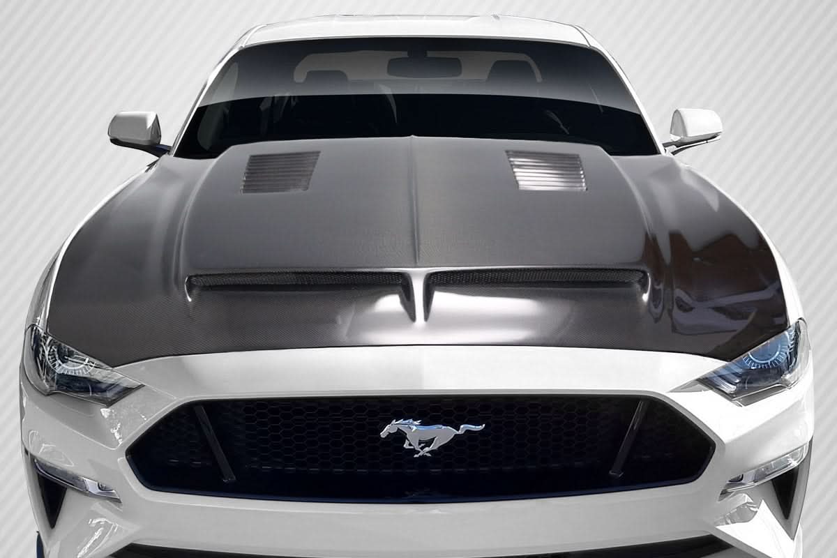 2018-2023 Ford Mustang GT500 Style Hood - Carbon Fiber