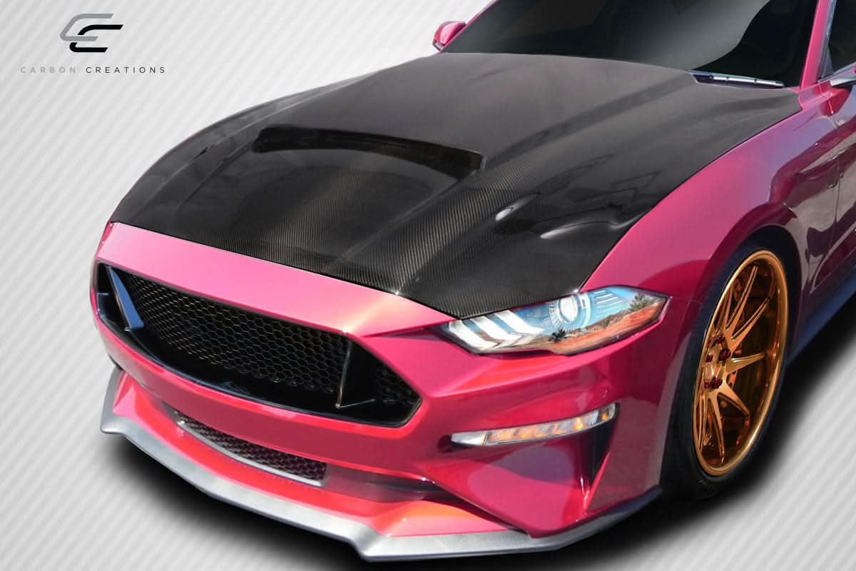 2018-2023 Ford Mustang CVX Style Hood - Carbon Fiber