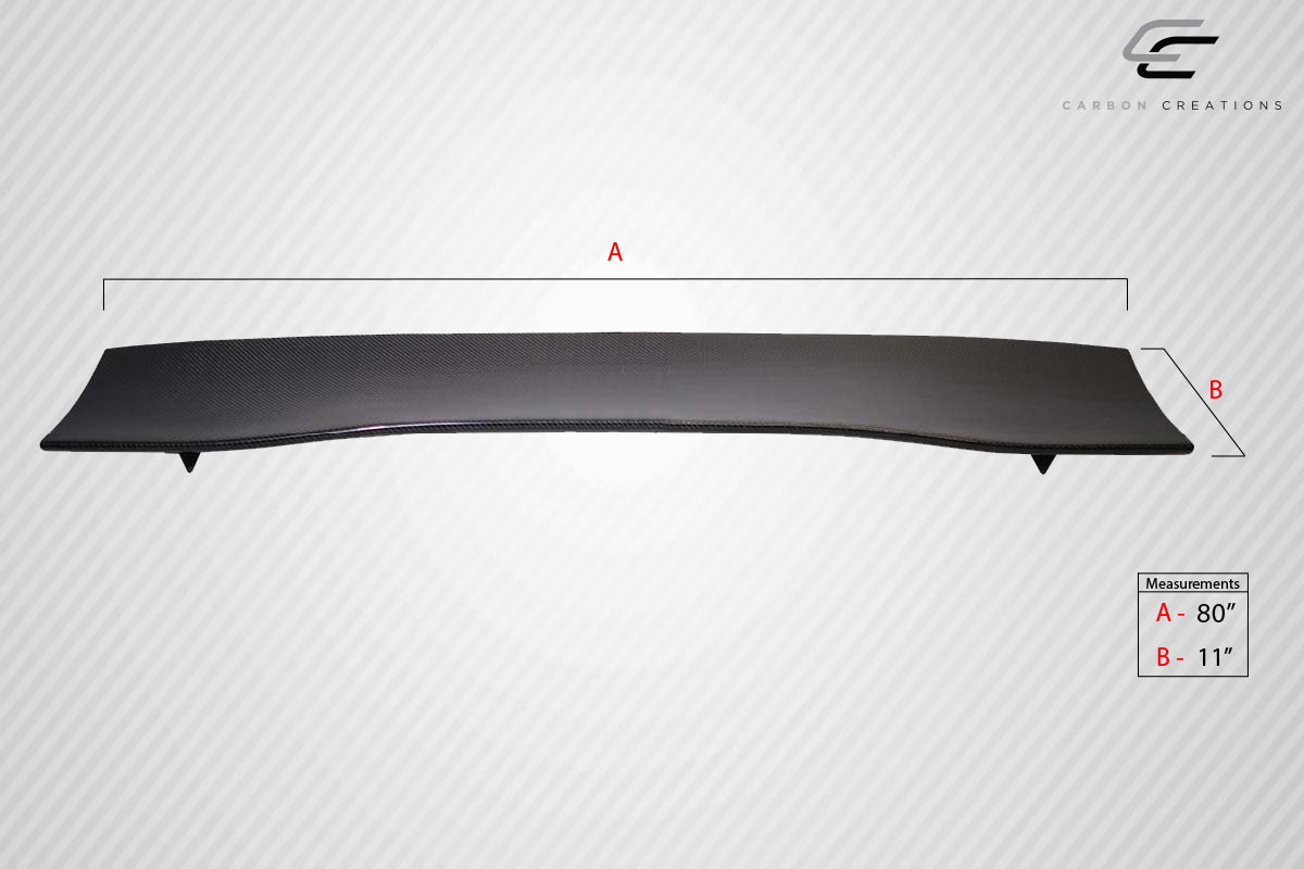 Universal VRX V1 Style Short Wing Complete Kit - Carbon Fiber