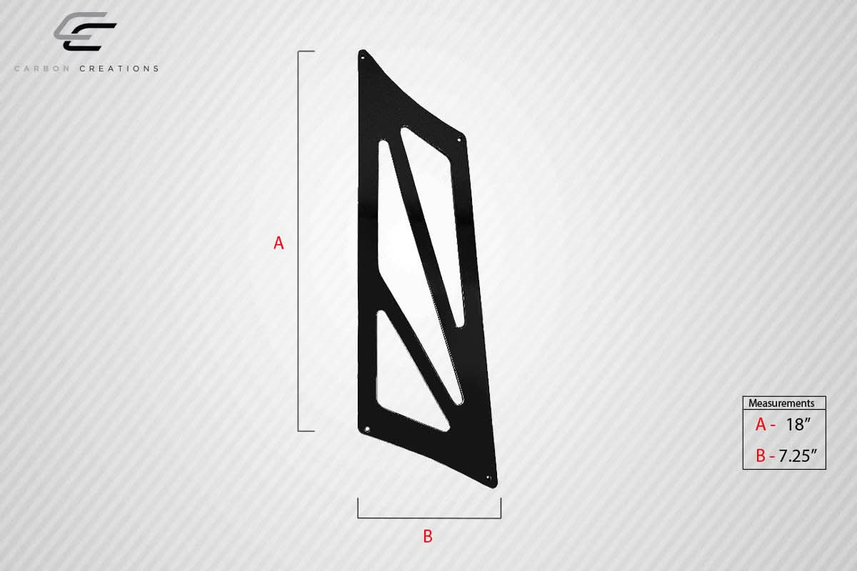 Universal DriTech VRX V2 Style Tall Wing Complete Kit - Carbon Fiber