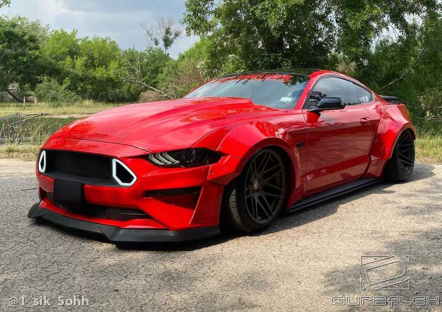 2018-2023 Ford Mustang Duraflex Grid Wide Body Kit - 8 piece
