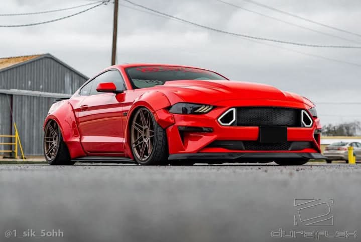 2018-2023 Ford Mustang Grid Style Wide Body Kit - 8 Piece - FRP