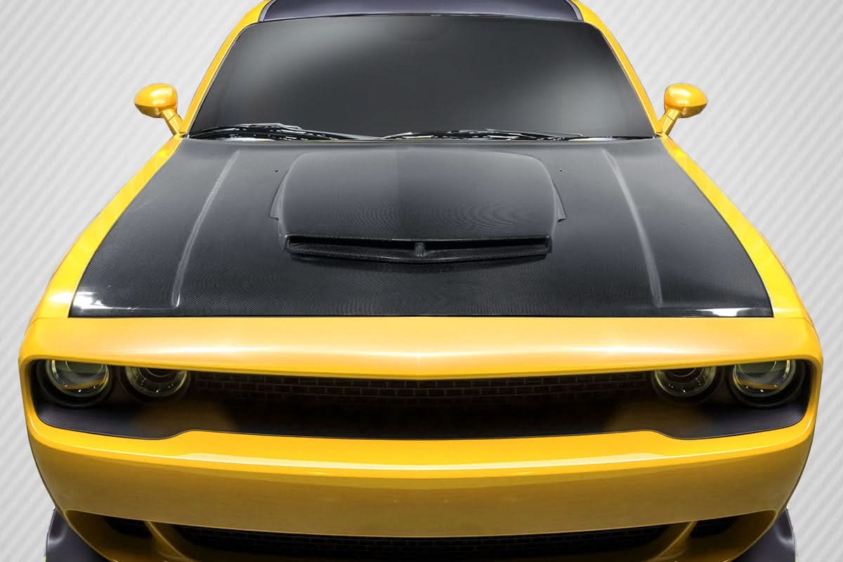 2008-2023 Dodge Challenger TA Look Hood - Carbon Fiber