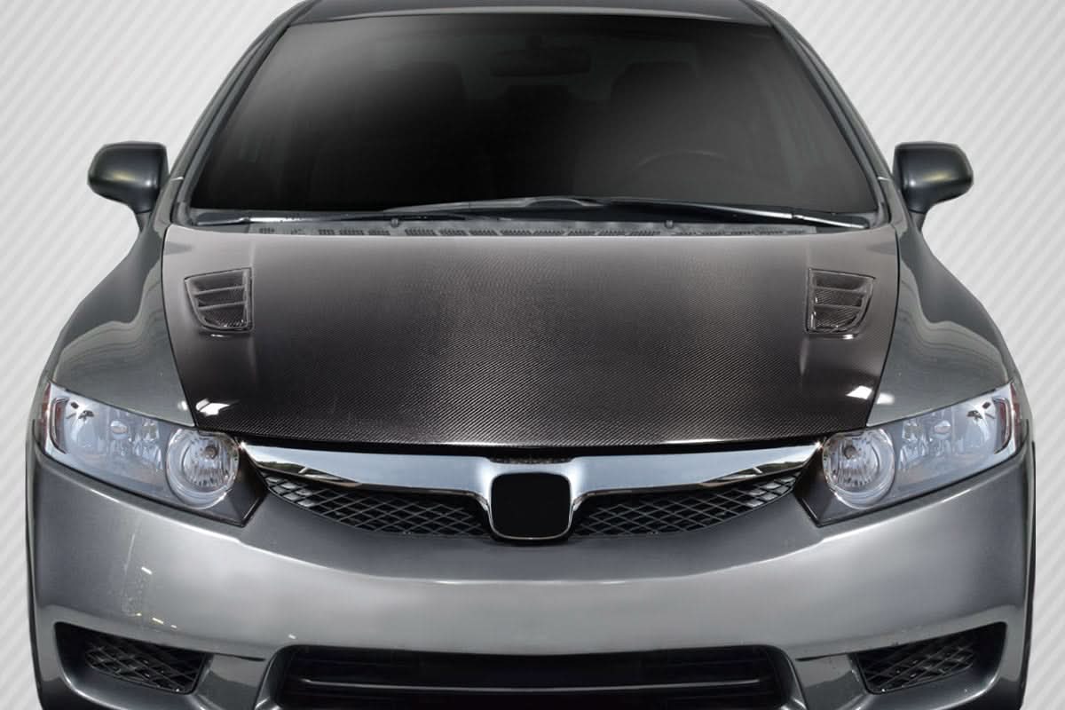 2006-2011 Honda Civic Type M Style Hood - Carbon Fiber