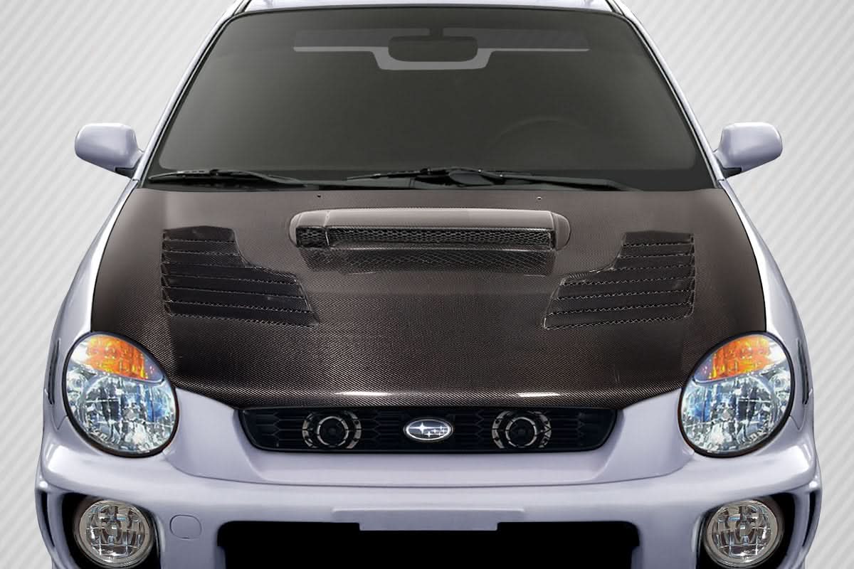 2002-2003 Subaru Impreza WRX STI C-2 Style Hood - Carbon Fiber
